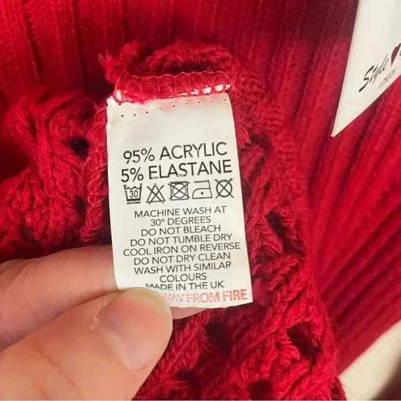 Style One Ribbed  Eyelet Sweater - Picture 7 of 9